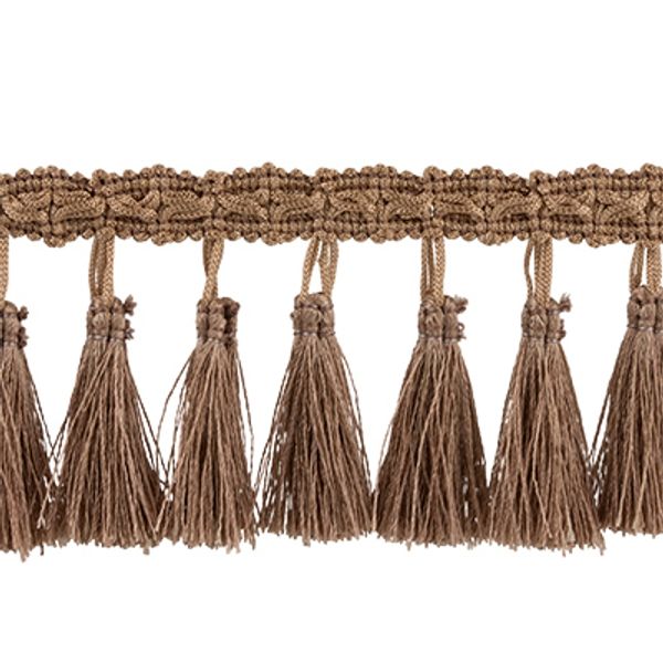 Бахрома отделочная 60.0 мм / 10 метров, с кистями, 107 серо-бежевый, Gamma 888