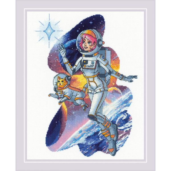 Набор для вышивания нитками Риолис, К далёким звёздам 24х30 см, 619896