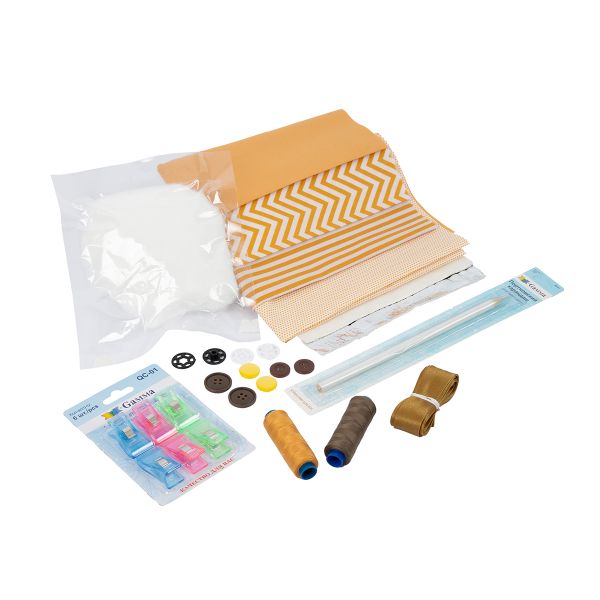 Швейный набор Школьный №2, 25 предметов, ШК2-03 горчичный, Gamma NSO-25