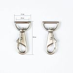 Карабин металл 25.0 мм (62х31 мм), серебро, 4 шт