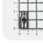 Фиксатор (зажим) для шнура металл 1 отв., 20х10 мм, (in ⌀4.5 мм), цв.чер.никель, 10 шт