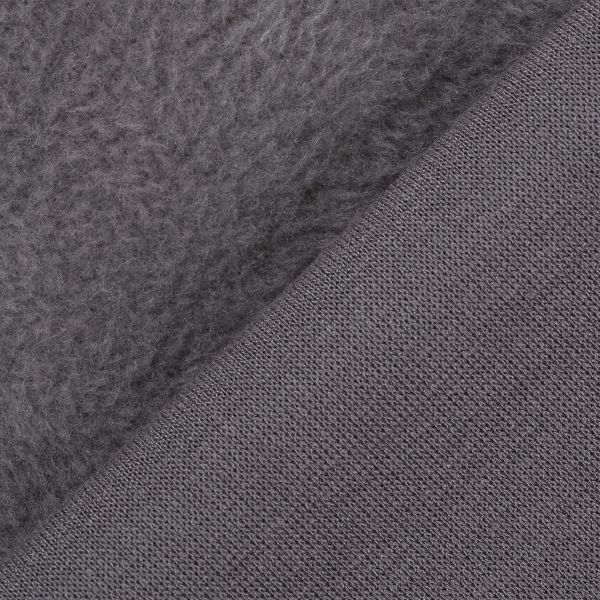 Плюш (ткань) трикотажный 390 г/м², 160 см / рул. 5 метров, 17-1501 св.серый, Gamma PLF