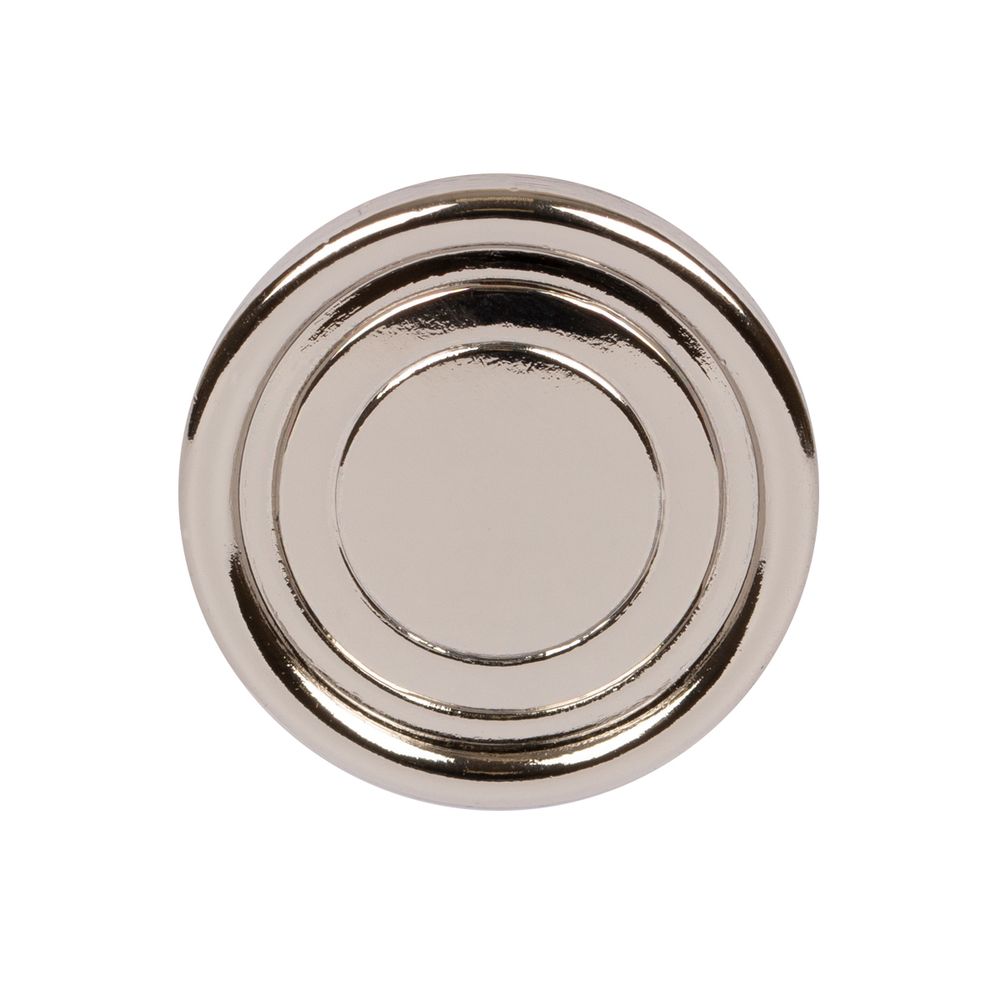 Кнопка Альфа (S-образная) ⌀20.0 мм, 36 шт, металл, нерж., 04 никель, MIKRON JK 014