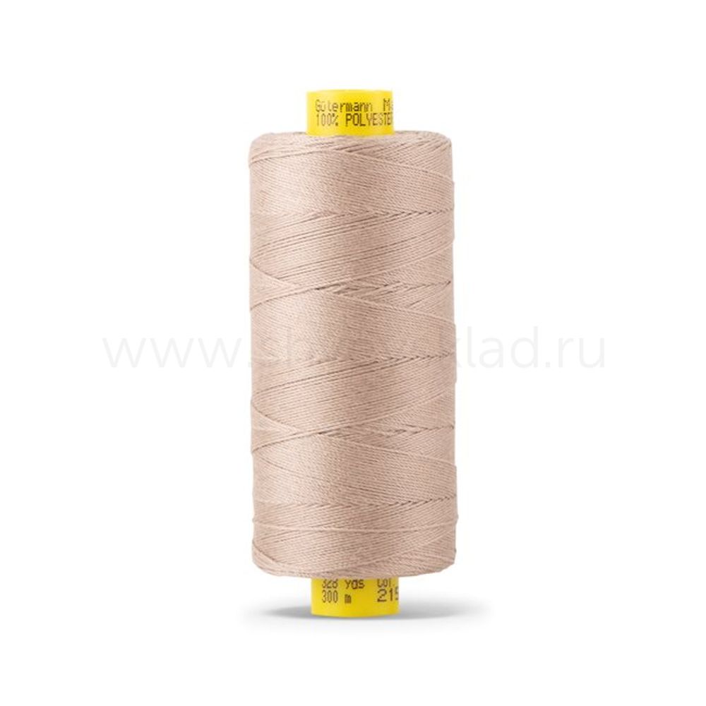 Нить отделочная Gutermann Mara 30/2, 300 м, 702404, 215 т.кремово-бежевый, 1 катушка