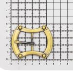 Пряжка 25 мм мет. фигурная латунь, 4 шт