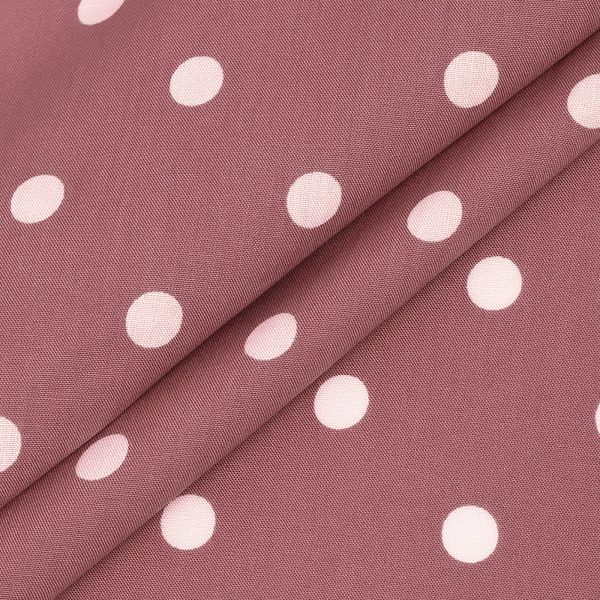 Штапель в горошек 90 г/м², 145 см / 2 метра, TBY.Vidt.08 цв.розовый