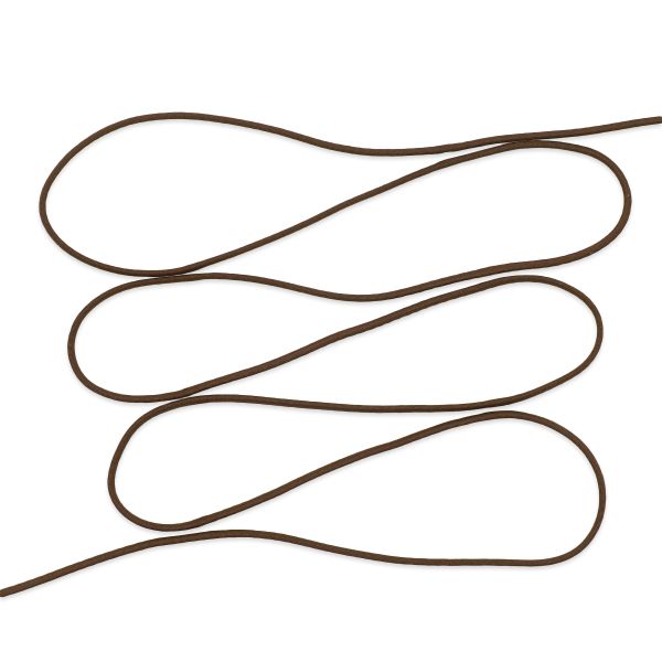 Резинка шляпная (шнур эластичный) ⌀2.0 мм / 30 метров, коричневый