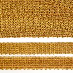 Тесьма отделочная 30 мм, 13-15932 цв.золото уп.13.71м