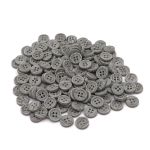 Пуговицы 4 прокола 18L (11мм), (col.04 серый) CN2732, 144 шт