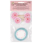 Формы для выпечки бумажные (капсулы) 5 см, 5х3 см, 24 шт, №02 цветы, S-Chief PPC-0007