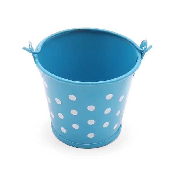 Ведро в горошек 6х5,3см (голубой), AR004-1