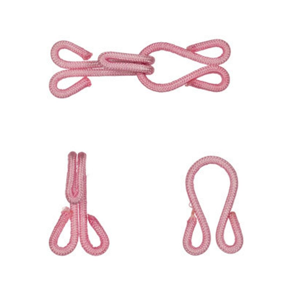 Крючок шубный обтяжной 15 мм, 10 шт, 31 розовый, Gamma