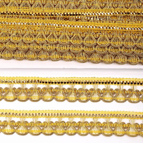 Тесьма отделочная 30 мм / 13.71 метров, TBY 10578 цв.золото