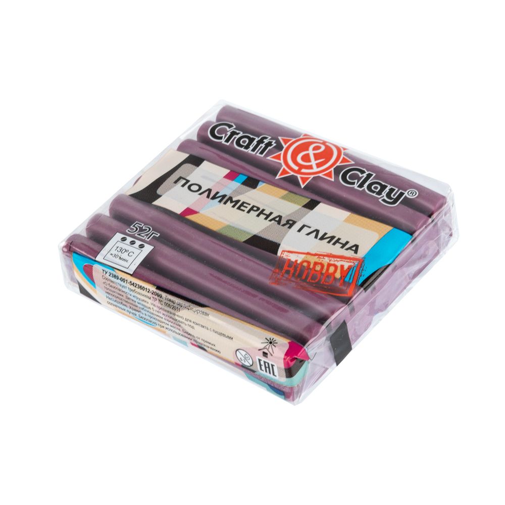 Полимерная глина 52 г, 1075 спелая слива, Craft&Clay CCH