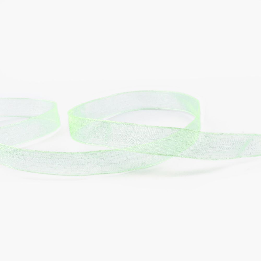 Лента капроновая (органза) 10.0 мм / 22.8±1 метра, 117 св.салатовый, Blitz OR-10