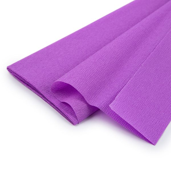 Бумага гофрированная (креповая) 20 г/м², 5 шт по 50 см / 2 метра, 21 фиолетовый, Blumentag REP-43