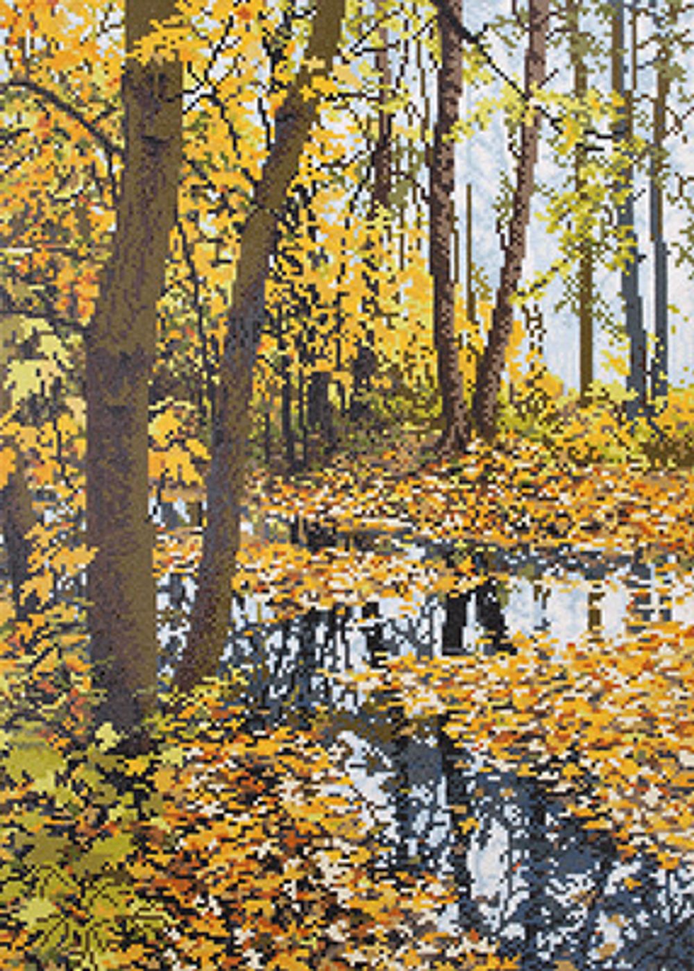 Алмазная (кристальная) мозаика Фрея, Осенний пейзаж, 54х38,5 см