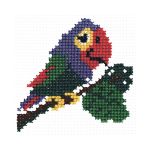 Набор для вышивания нитками РС Студия, Попугай 11х11 см