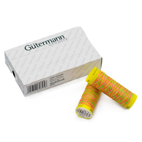 Нитки отделочные Gutermann Deco Stitch 70, multicolor, 70м, 9873, 5 катушек