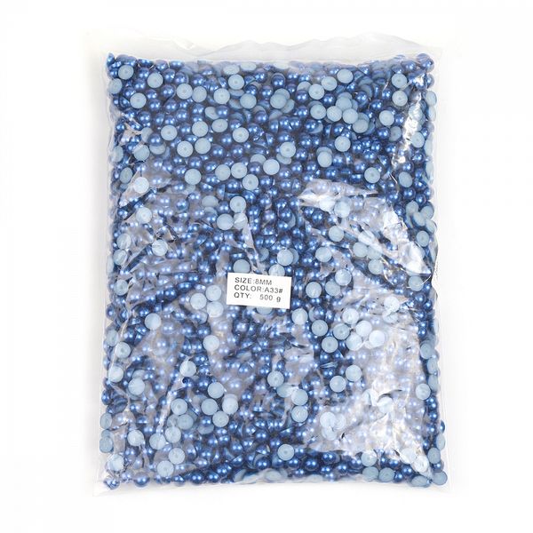 Полужемчужины перламутр Круг, 1906-33, 6мм цв.А33 синий, 500г