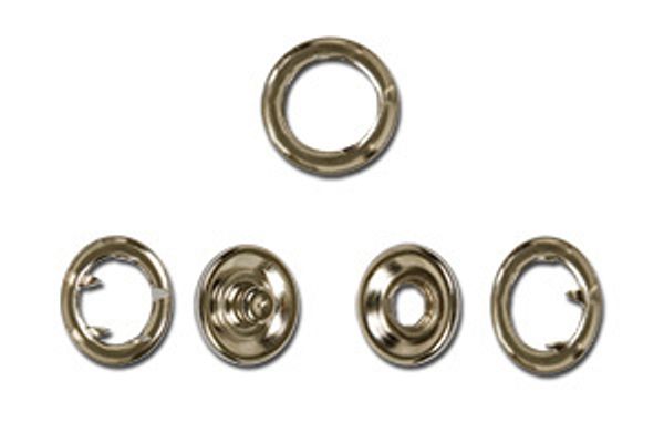 Кнопка рубашечная (джерси) открытая ⌀21.0 мм, ≈144±2 шт, металл, никель, Gamma