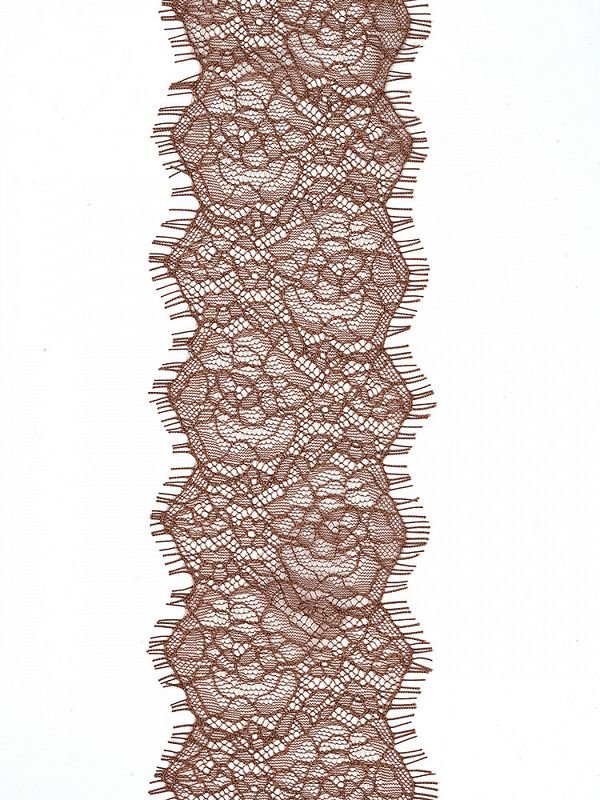 Кружево шантильи (реснички) 80 мм / 3 метра, TBY.75231, F301 мокка