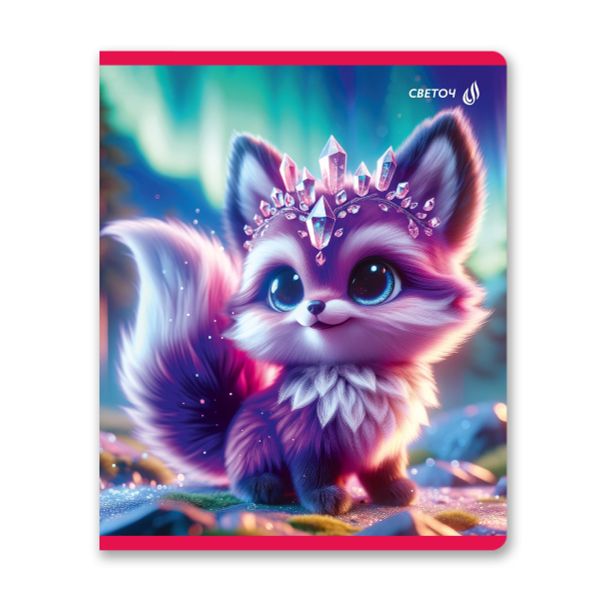 Тетрадь ученическая общая, выборочные блёстки, A5+ 48 л. на скобе 65 г/м², белизна 100 %, 10 шт, клетка, 01129 Микс-Розовый кристалл, Светоч Т83