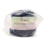 Пряжа Astra Premium (Астра Премиум) Артемида Колор / уп.1 мот. по 150 г, 80 м, 04 синий секционный