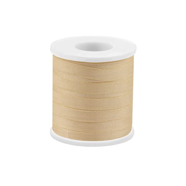 Лента (тесьма) шелковая 4.0 мм / 45.5±0.5 метров, №007 св. желтый, Gamma SR-4