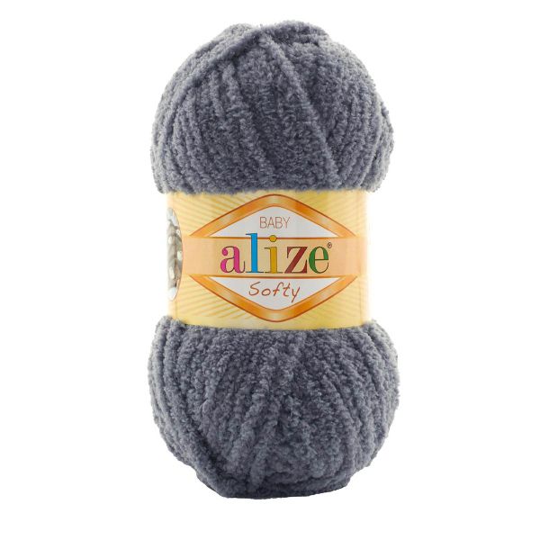 Пряжа Alize (Ализе) Softy / уп.5 мот. по 50 г, 115м, 87 серый