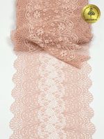 Кружево бельевое эластичное 220 мм / 10 м, цв.168 серебристый пион, Kruzhevo