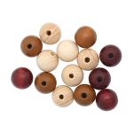 Бусины дерево коричневый микс, 15 мм, 14 шт, Glorex /TOS/