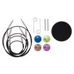 Набор съемных спиц для вязания 5см+8см, 9 размеров (3мм-6мм), алюминий