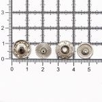 Кнопка Альфа (S-образная) ⌀12.5 мм, ≈1440 шт, №54, СТАЛЬ, никель, NEW STAR