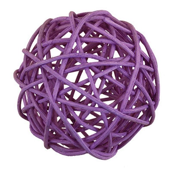 Шары декоративные из ротанга 9 см, 6 шт, №09 фиолетовый, Blumentag BRF-9
