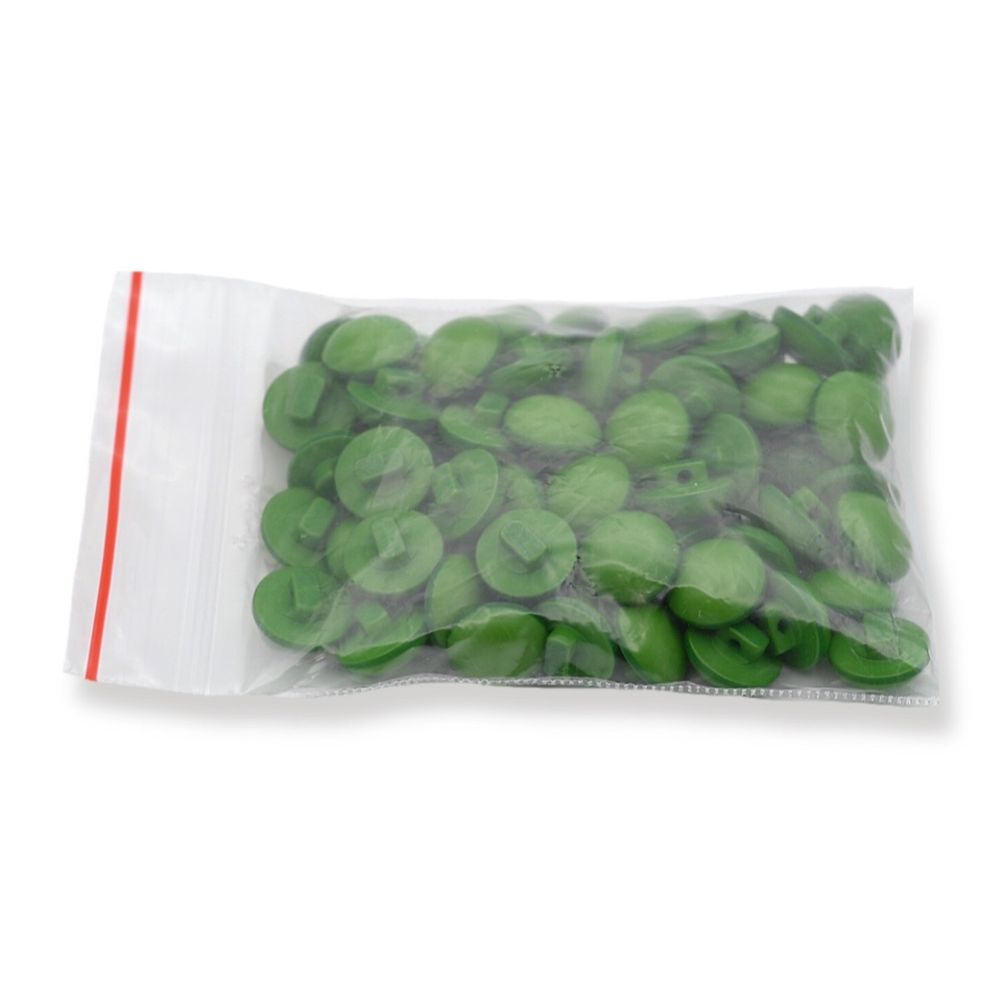 Пуговицы на ножке 18L (11мм), пластик (grass 1 (травяной 1)), 72 шт, PS20