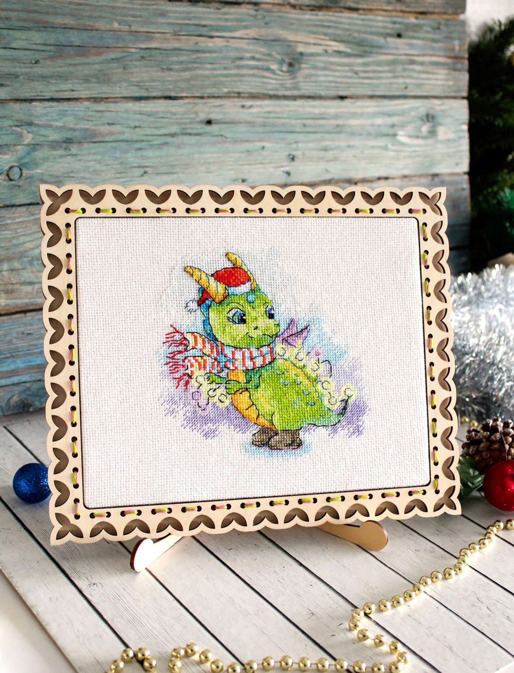 Набор для вышивания нитками МП Студия (Жар-птица), Ослепительный наряд, 15х15 см