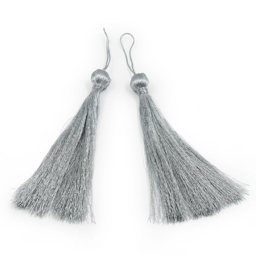 Кисти шторные 120.0 мм, метанит, серебро, 5 шт