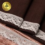 Кружево вязаное (тесьма) 30 мм / 10 метров, диз. 298, цв.22 серый лен, Kruzhevo