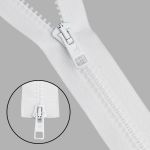 Молния трактор Arta Т6 (6 мм) 2 зам., разъем., 75 см, цв. 001 белый, уп.5 шт