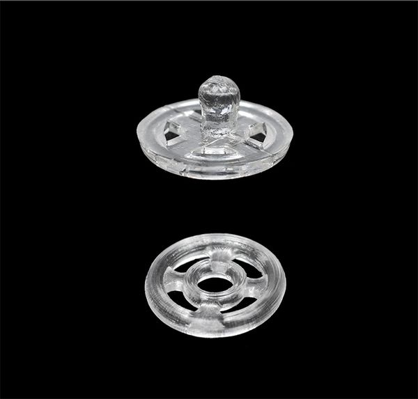 Кнопка пришивная пластиковая 7 мм. цв. прозрачный. уп. 200 шт. PSB