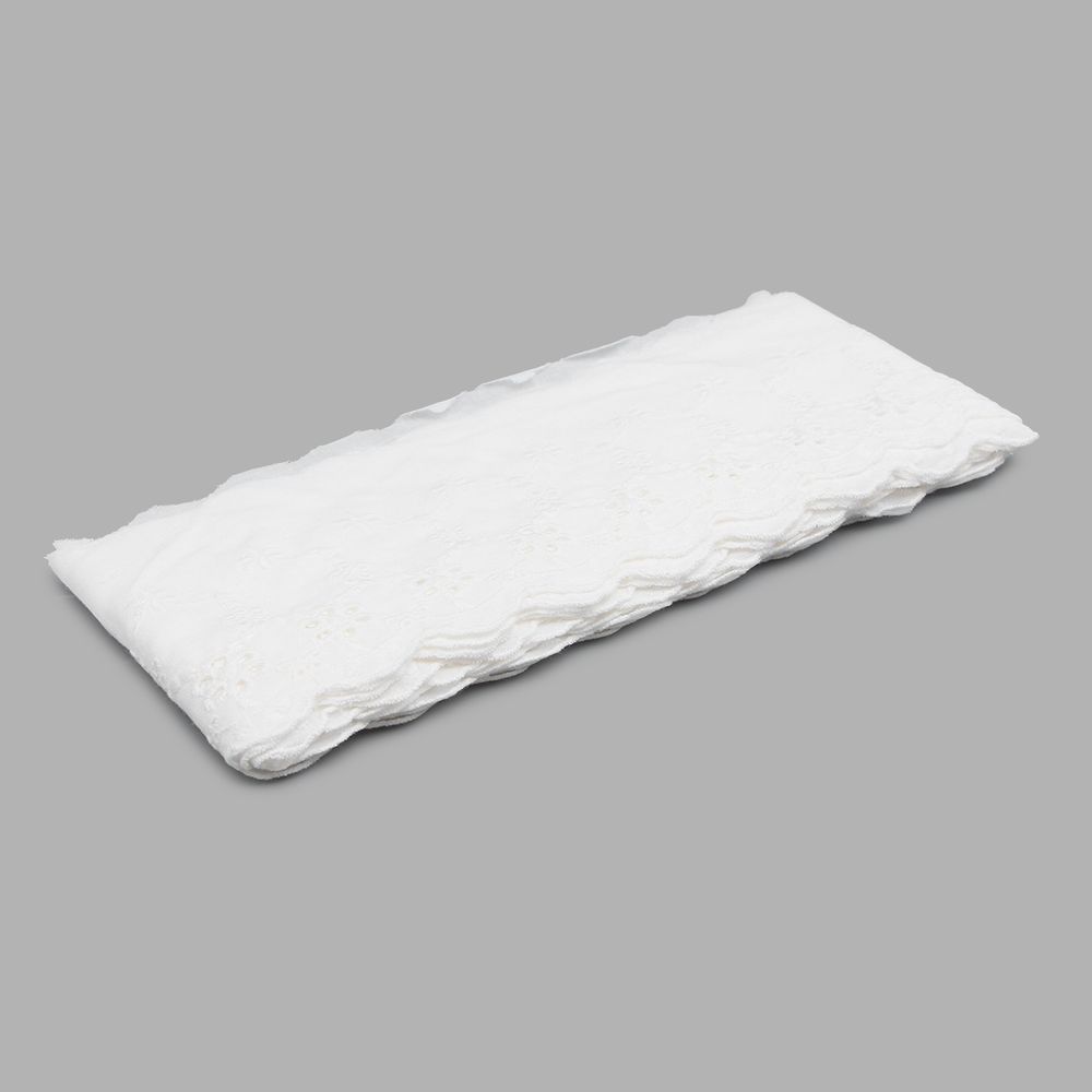 Кружево шитьё х/б 90 мм / 3.4 метра, цвет неотбеленный