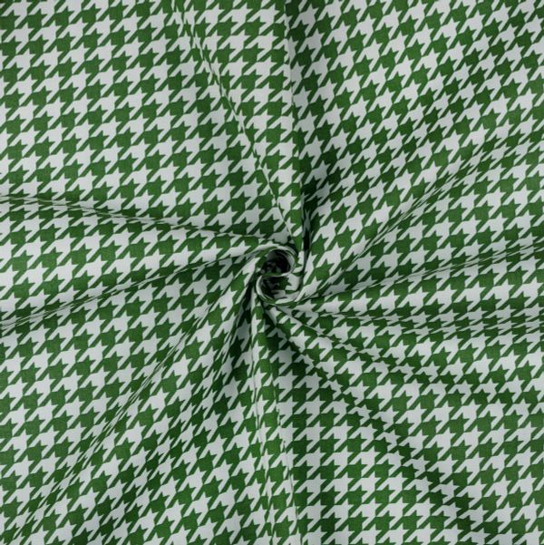 Ткань для пэчворка Peppy Бабушкин сундучок, рулон 112 см / 5 метров, БС-19 гусиная лапка я.зеленый, Peppy