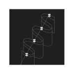 Лента (тесьма) шторная: сборка волна под карниз (1:3) 75 мм / 50 метров, (2 ряда петель), C1075M прозрачный