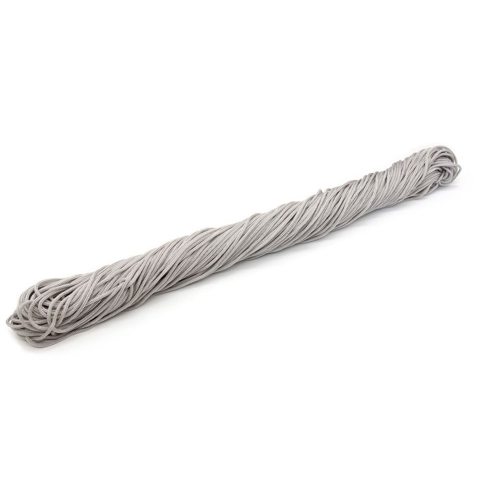 Шнур полипропилен круглый вязаный ⌀5.0 мм / 100 метров, 5-16 св.серый, серебро