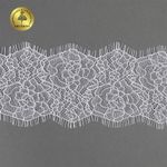 Кружево шантильи (реснички) 80 мм, цв.1 белый, 3 метра, Kruzhevo