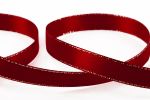 Лента атласная 2-сторонняя с метанитью 12.0 мм / 33±2 метра, 135 бордо/золото, Gamma AL-12M