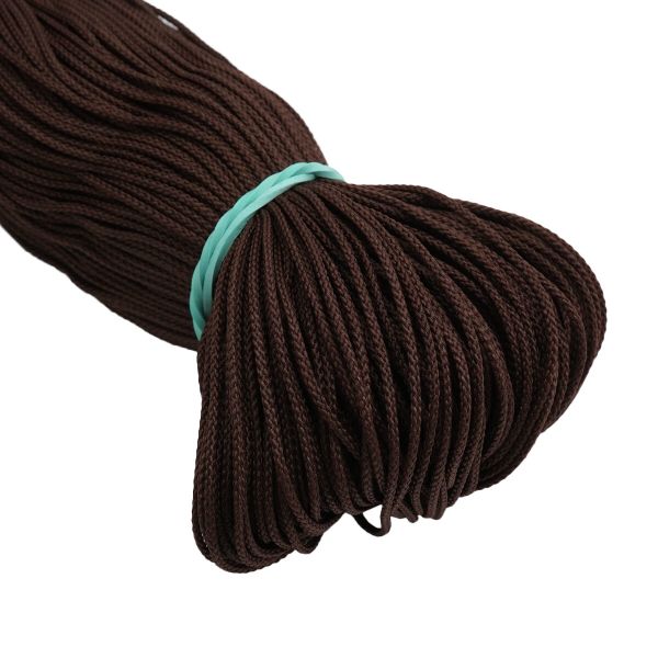 Шнур плетеный ⌀1.5 мм / 100 метров, 007 коричневый