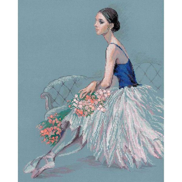 Набор для вышивания нитками Риолис, Балерина 40х50 см, 900976