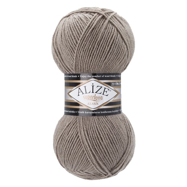 Пряжа Alize (Ализе) Superlana klasik / уп.5 мот. по 100 г, 280м, 283 лён